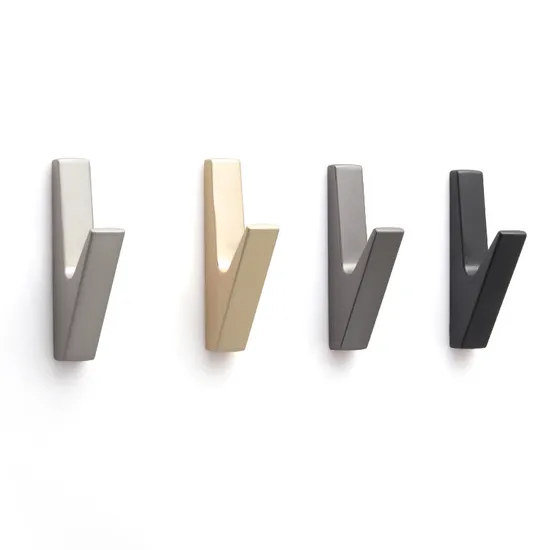 Oukalihot Selling Gold Coat Hooks Heavy Duty Hooks for Single Hanging Towels Clothes Metal Hooks for Closets Kitchen Bathroom